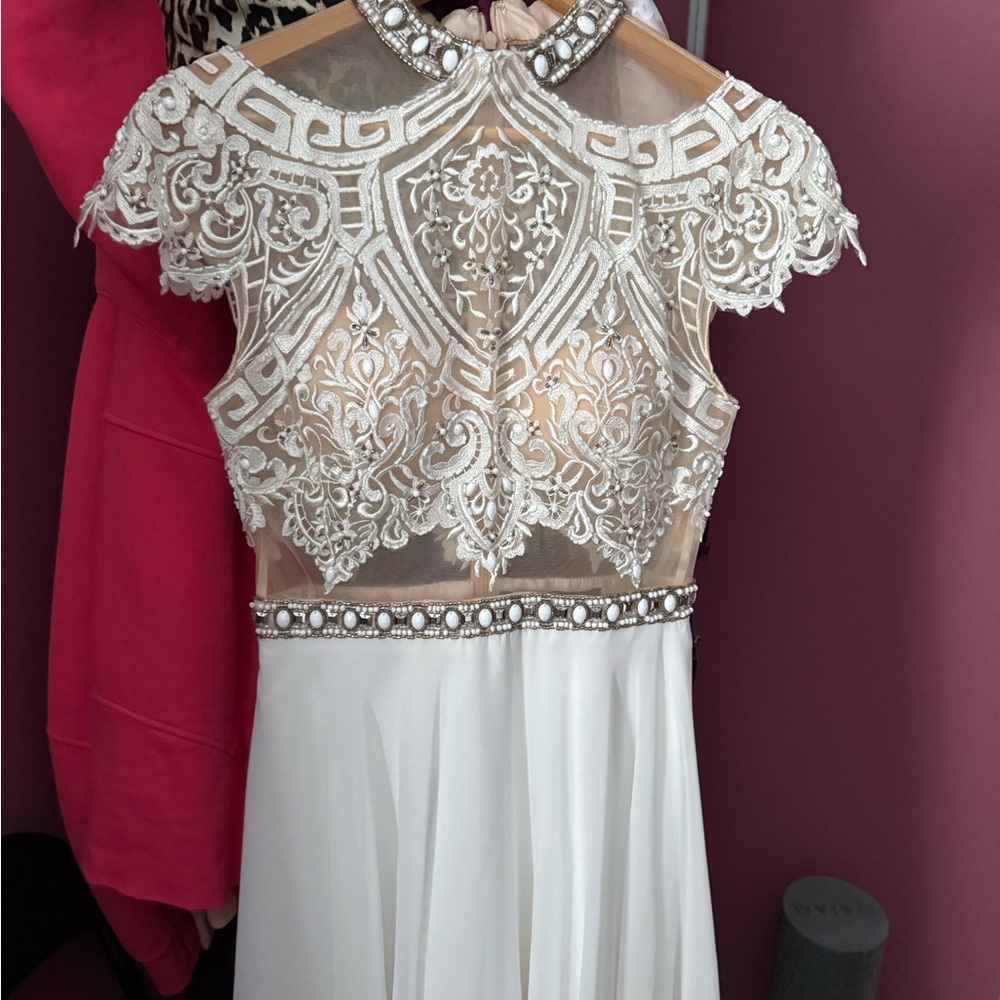 Ivory Lace Embellished Dress